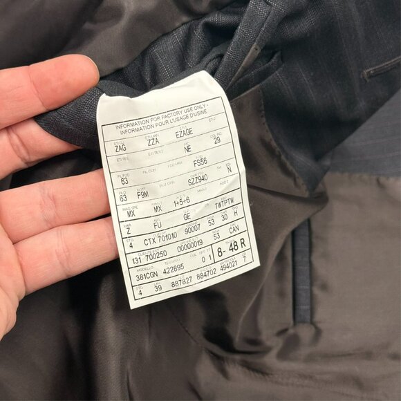 Z Zegna Drop 8 Striped Blazer Wool Sport Coat Grey 38R - Picture 9 of 10